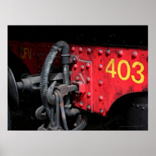 Alte Dampflokomotive Le Mastrou 403 Dampflok-Plaka Poster