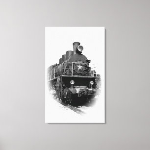 Alte Dampflokomotive Leinwanddruck