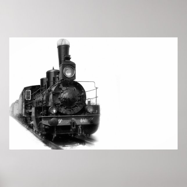 Alte Dampflokomotive Poster (Vorne)