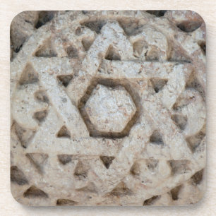 Alte Davidstern-Schnitzerei, Israel Getränkeuntersetzer