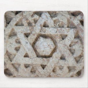 Alte Davidstern-Schnitzerei, Israel Mousepad