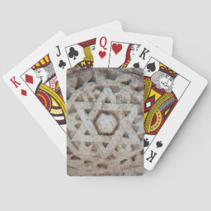 Alte Davidstern-Schnitzerei, Israel Spielkarten