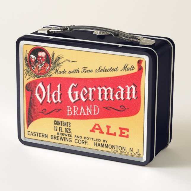 Alte deutsche Marke Metall Brotdose (Rückseite)