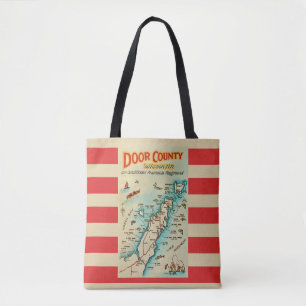 Alte Door County Karte Schultertasche Tasche