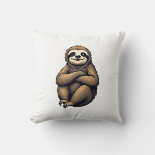 Alte Druckfaultierkunst Vintage-Grafik 2 Kissen