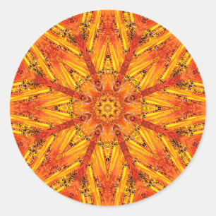 Alte Echos Crystal Mandala Runder Aufkleber
