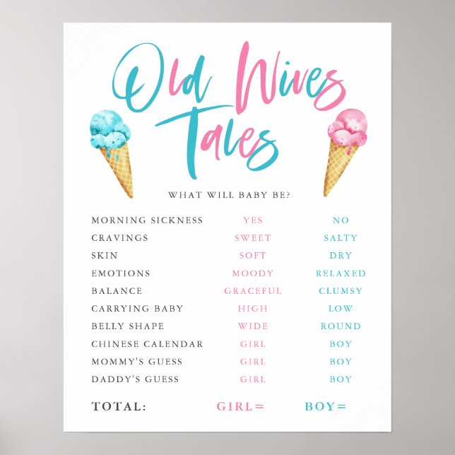 Alte Ehefrauen Tales Eis Party signieren Poster (Vorne)