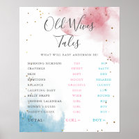 Alte Ehefrauen Tales Pink Blue Aquarell Splash Zei