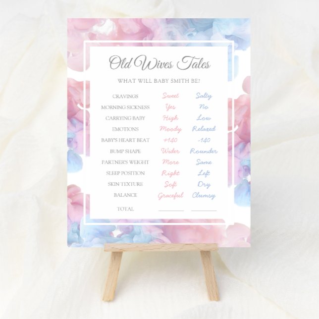 Alte Ehefrauen zeigen Baby Gender Reveal Party Gam Poster (Von Creator hochgeladen)