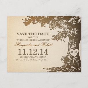 alte Eiche Save the Date Postkarten