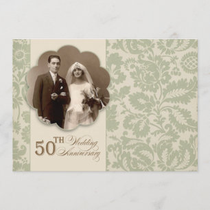 alte Einladung zum 50. Jubiläumsfoto