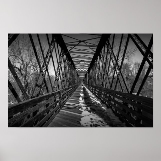 Alte Eisenbahnbrücke Poster (Vorne)