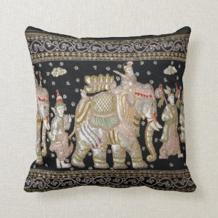 Alte Elefant-Tapisserie Kissen