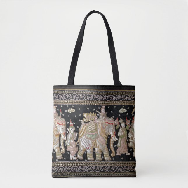 Alte Elefant-Tapisserie Tasche (Vorderseite)