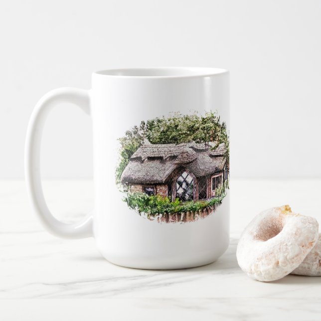 ALTE ENGLAND-KAFFEE-TASSE KAFFEETASSE (Mit Donut)