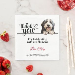 Alte-Englisch-Schafhund-Servietten mit Foto Serviette