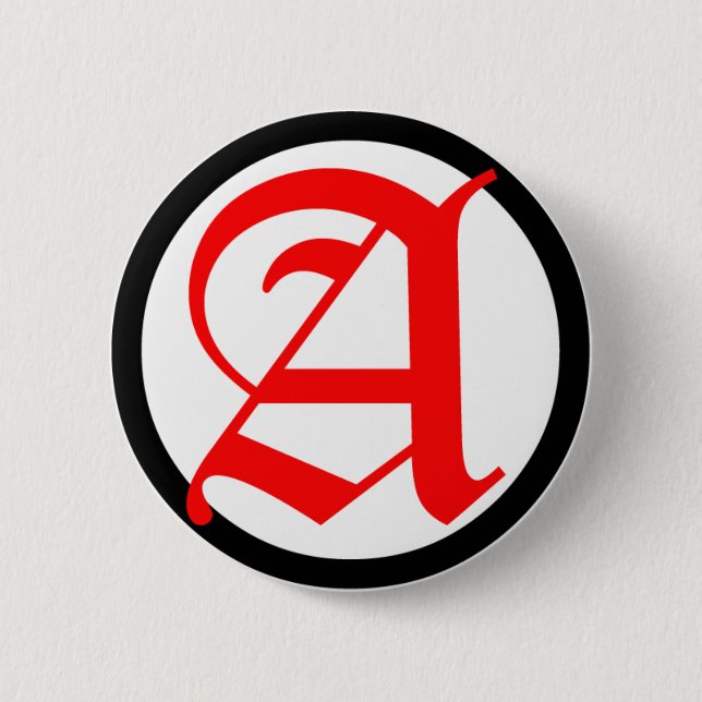 Alte englische Anarchie A Button (Vorderseite)