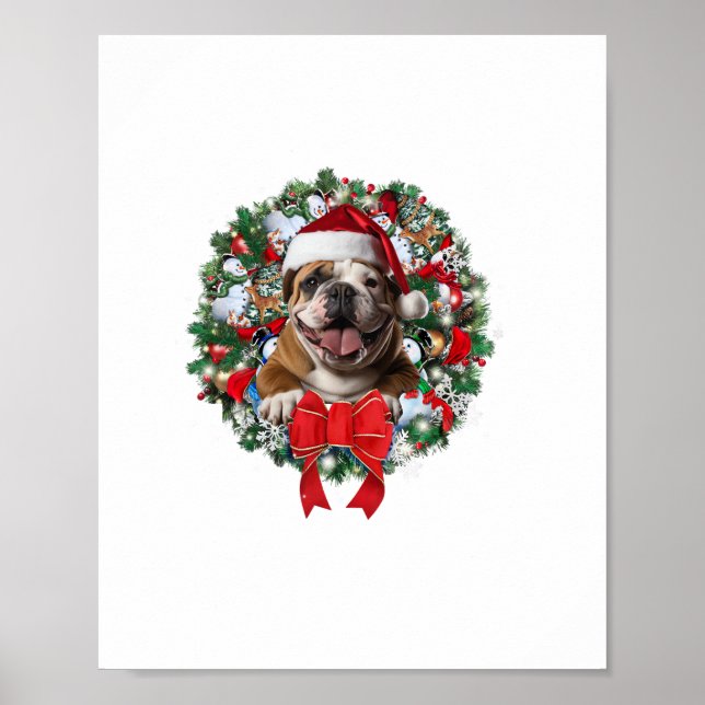 Alte englische Bulldog Weihnachtsfeier Dekoration  (Vorne)