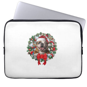 Alte englische Bulldog Weihnachtsfeier Dekoration  Laptopschutzhülle