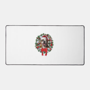 Alte englische Bulldog Weihnachtsfeier Dekoration  Schreibtischunterlage