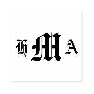 Alte englische Initialen - Selbst-Mit Tinte Permastempel