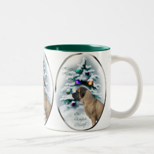 Alte englische Mastiff-Weihnachtsgeschenke Zweifarbige Tasse
