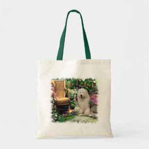Alte englische Schäferhund-Kunst-Geschenke Tragetasche