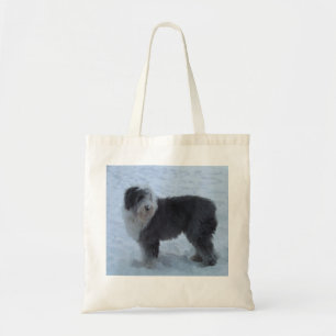 Alte englische Schäferhund-Tasche - Schnee-Hund! Tragetasche
