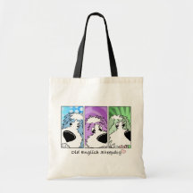 Alte englische Schafhunde-Gesichter