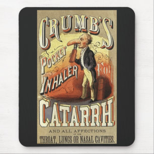 Alte Etikettenkunst, Crumb's Taschen-Asthma-Inhala Mousepad