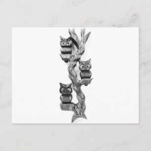 Alte Eulen-Postkarte Postkarte