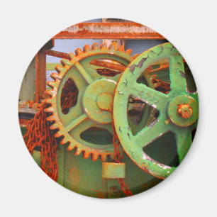 Alte Fabrikmaschinen Getriebe Räder Vieux Hull Magnet