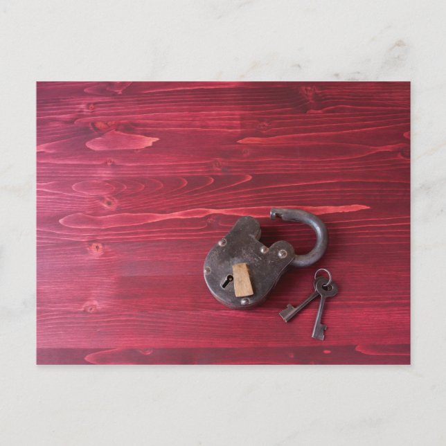 Alte Fashion Lock und Keys Postkarte (Vorderseite)