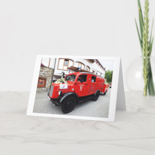 Alte Feuerwehr Feiertagskarte