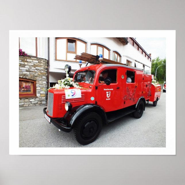 Alte Feuerwehr Poster (Vorne)