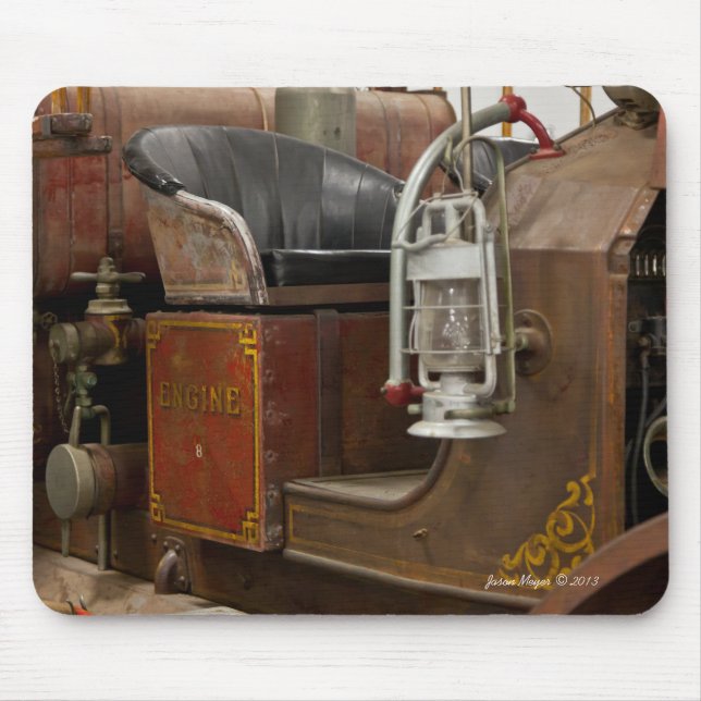 Alte Feuerwehrdrehleiter Mousepad (Vorne)
