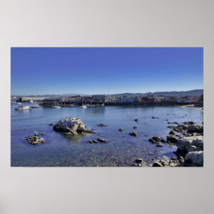 Alte Fischer-Wharf Monterey Printwerbung Poster