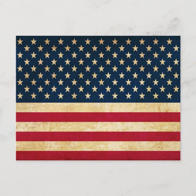 Alte Flagge der USA Postkarte (Vorderseite)