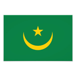 Alte Flagge Mauretaniens Fotodruck