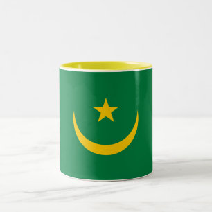 Alte Flagge Mauretaniens Zweifarbige Tasse