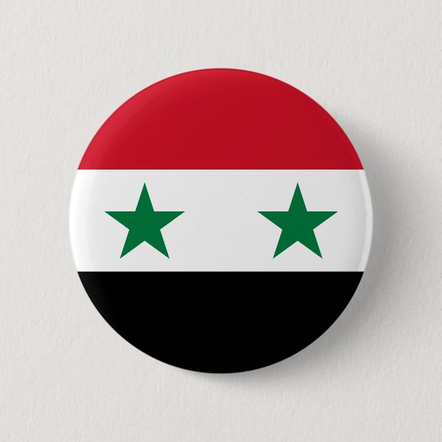 Alte Flagge Syriens Button (Vorderseite)