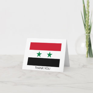 Alte Flagge Syriens Dankeskarte