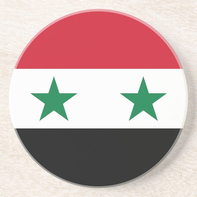 Alte Flagge Syriens Getränkeuntersetzer (Vorne)
