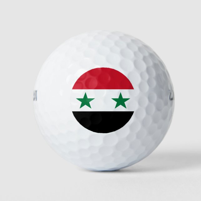 Alte Flagge Syriens Golfball (Vorderseite)