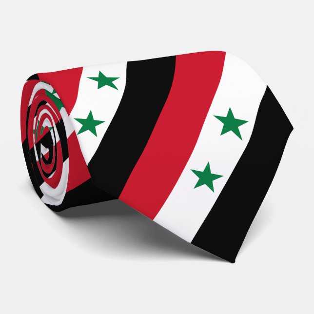 Alte Flagge Syriens Krawatte (Gerollt)
