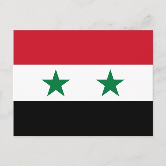 Alte Flagge Syriens Postkarte (Vorderseite)