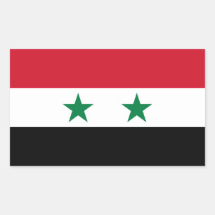 Alte Flagge Syriens Rechteckiger Aufkleber