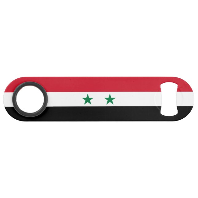 Alte Flagge Syriens Speed Flaschenöffner (Vorderseite (Horizontal))