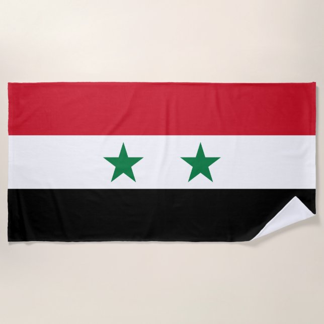Alte Flagge Syriens Strandtuch (Vorderseite)