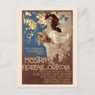 Alte Floral & Hortikultur-Show-Anzeige Postkarte